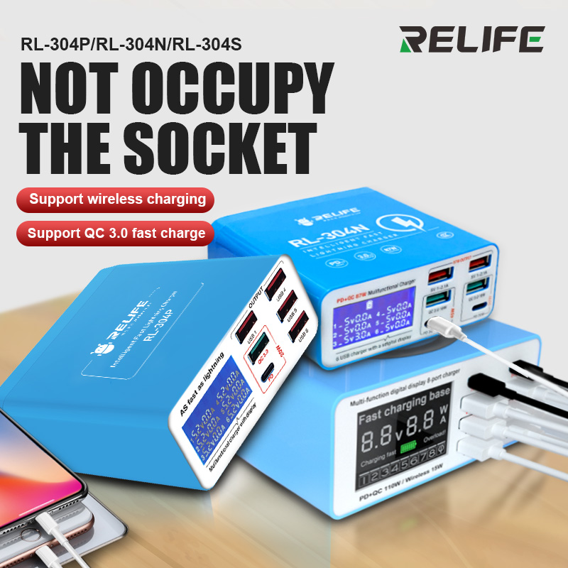 Electronics Repair Table - RELIFE RL-304P RL-304N RL-304S cargador relámpago