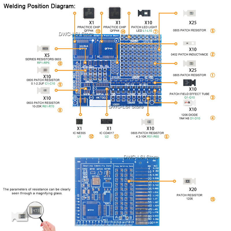 Tablero de práctica de soldadu - Electronics Repair Table reseña y precio